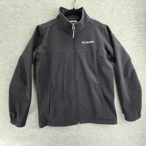 Columbia Jacket Boys Medium Black Ascender Softshell Full Zip Casual Pockets